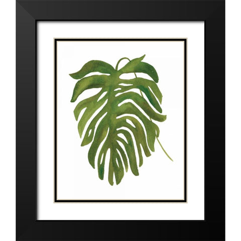 Tropical Palm II Black Modern Wood Framed Art Print with Double Matting by Wild Apple Portfolio