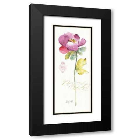 Rainbow Seeds Loose Floral II Black Modern Wood Framed Art Print with Double Matting by Audit, Lisa