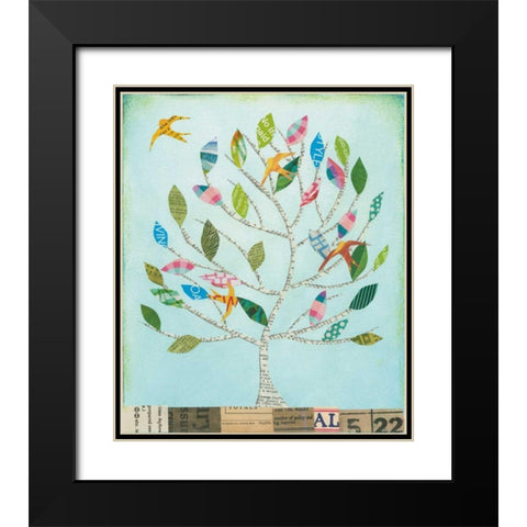 The Seasons I Black Modern Wood Framed Art Print with Double Matting by Prahl, Courtney