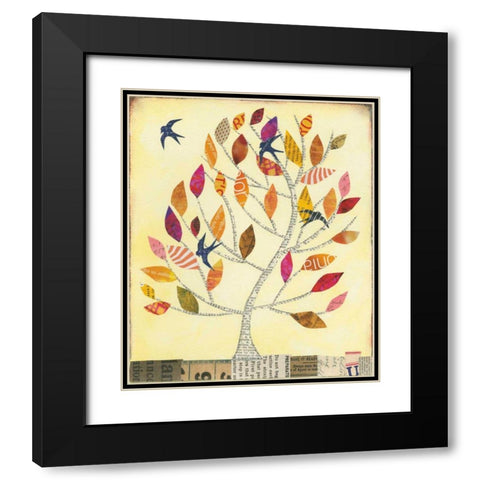 The Seasons III Black Modern Wood Framed Art Print with Double Matting by Prahl, Courtney