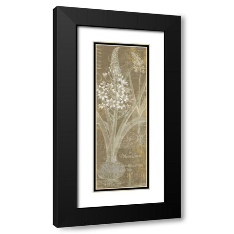 Flower Lines II Black Modern Wood Framed Art Print with Double Matting by Schlabach, Sue