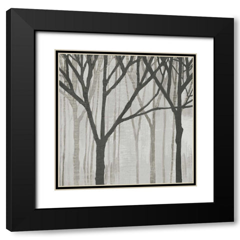 Spring Trees Greystone III Black Modern Wood Framed Art Print with Double Matting by Lovell, Kathrine