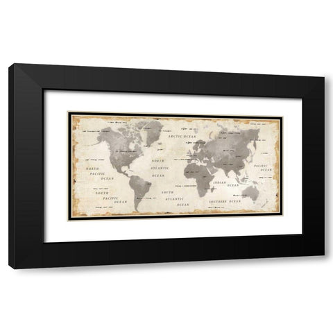 Colorful World I Neutral Black Modern Wood Framed Art Print with Double Matting by Wiens, James