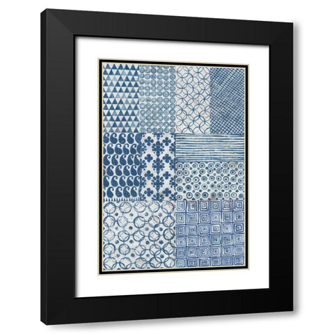 Maki Tile 6 Up Black Modern Wood Framed Art Print with Double Matting by Lovell, Kathrine