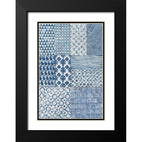 Maki Tile 6 Up Black Modern Wood Framed Art Print with Double Matting by Lovell, Kathrine