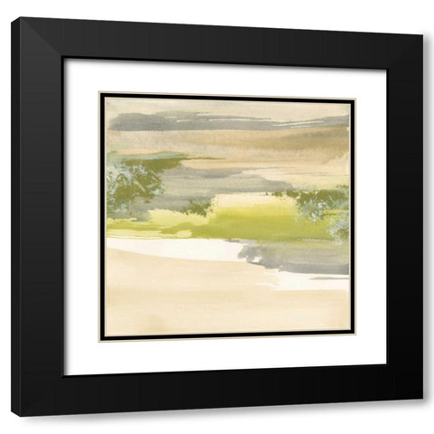 Grey Stone II Black Modern Wood Framed Art Print with Double Matting by Paschke, Chris