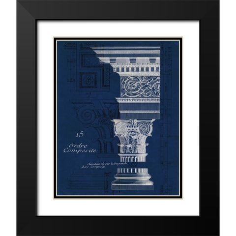 Architectural Rendering I Blueprint Black Modern Wood Framed Art Print with Double Matting by Wild Apple Portfolio