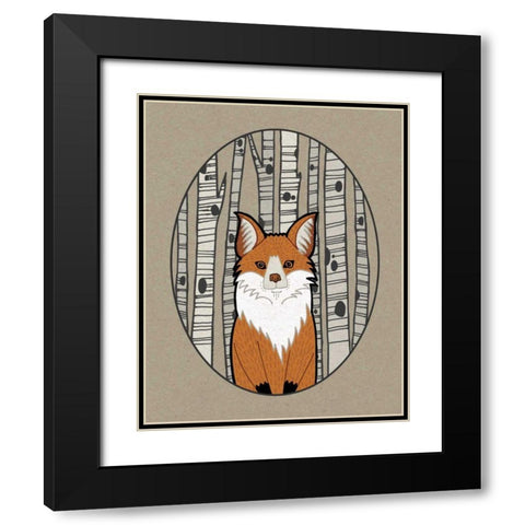 Forest Friends I Black Modern Wood Framed Art Print with Double Matting by DeNeige, Elyse