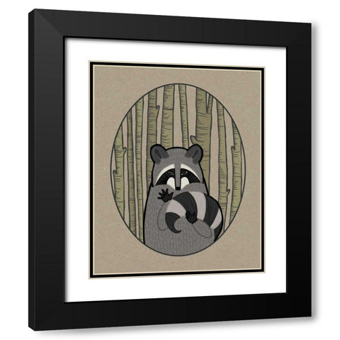 Forest Friends II Black Modern Wood Framed Art Print with Double Matting by DeNeige, Elyse