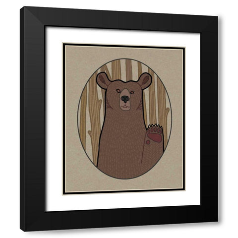 Forest Friends IV Black Modern Wood Framed Art Print with Double Matting by DeNeige, Elyse