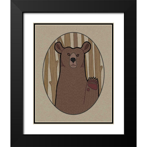 Forest Friends IV Black Modern Wood Framed Art Print with Double Matting by DeNeige, Elyse