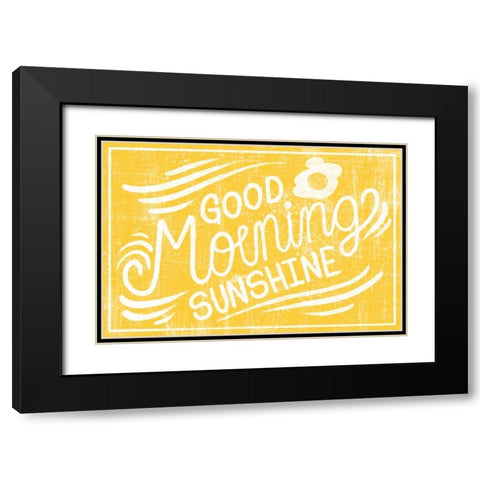 Good Morning Sunshine Black Modern Wood Framed Art Print with Double Matting by Hilsaca, Cleonique