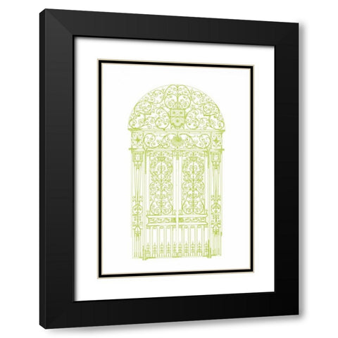 English Garden II Black Modern Wood Framed Art Print with Double Matting by Wild Apple Portfolio