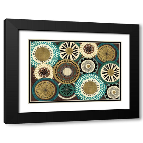 Spice Road I Blue Black Modern Wood Framed Art Print with Double Matting by Charron, Veronique
