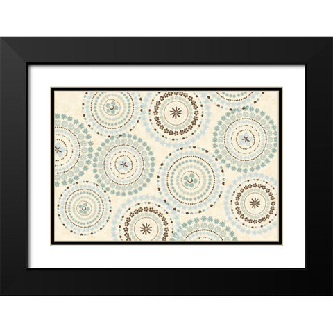 Song Birds V Cream Black Modern Wood Framed Art Print with Double Matting by Charron, Veronique