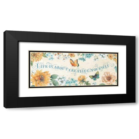 Butterfly Bloom IV Black Modern Wood Framed Art Print with Double Matting by Brissonnet, Daphne
