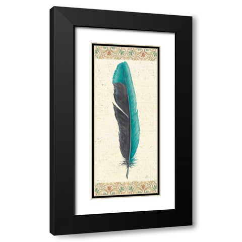 Feather Tales V Black Modern Wood Framed Art Print with Double Matting by Brissonnet, Daphne