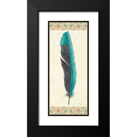 Feather Tales V Black Modern Wood Framed Art Print with Double Matting by Brissonnet, Daphne