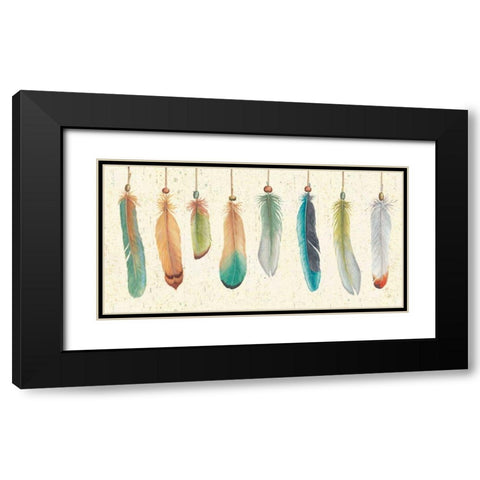 Feather Tales VIII Black Modern Wood Framed Art Print with Double Matting by Brissonnet, Daphne