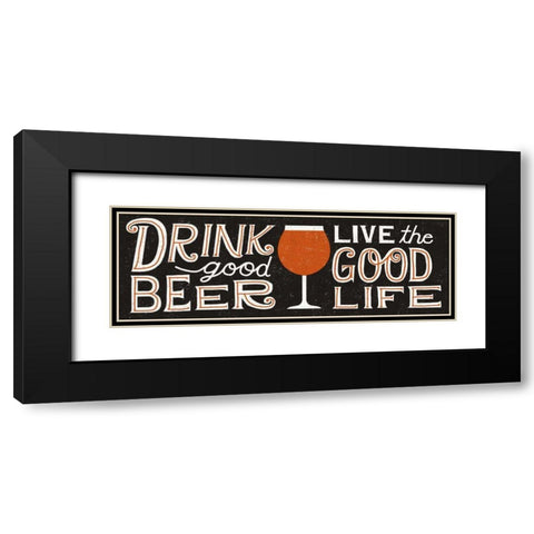 Craft Beer V Black Modern Wood Framed Art Print with Double Matting by Mullan, Michael