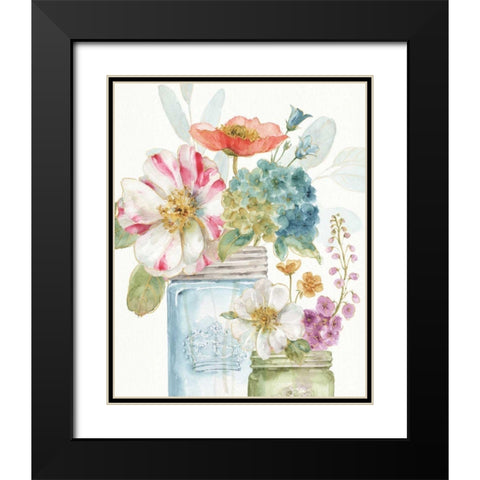 Rainbow Seeds Flowers IX Black Modern Wood Framed Art Print with Double Matting by Audit, Lisa