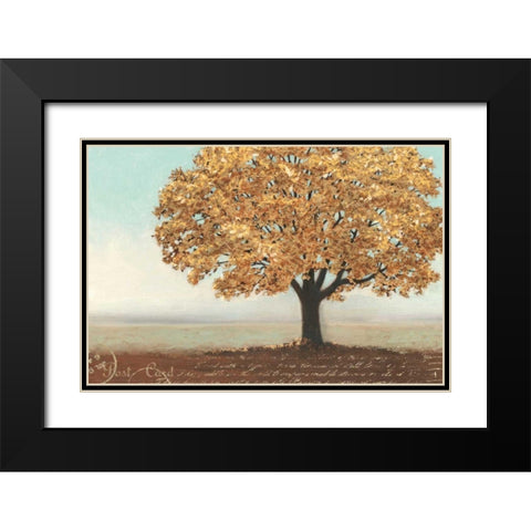 Gold Reflections I Landscape Black Modern Wood Framed Art Print with Double Matting by Wiens, James