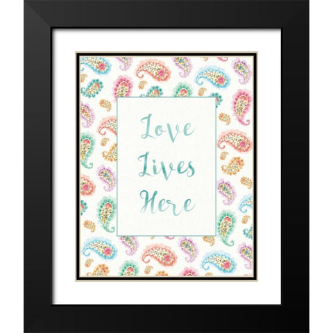 Rainbow Seeds Love Lives Black Modern Wood Framed Art Print with Double Matting by Audit, Lisa
