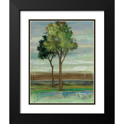 Down the Road II Black Modern Wood Framed Art Print with Double Matting by Vassileva, Silvia