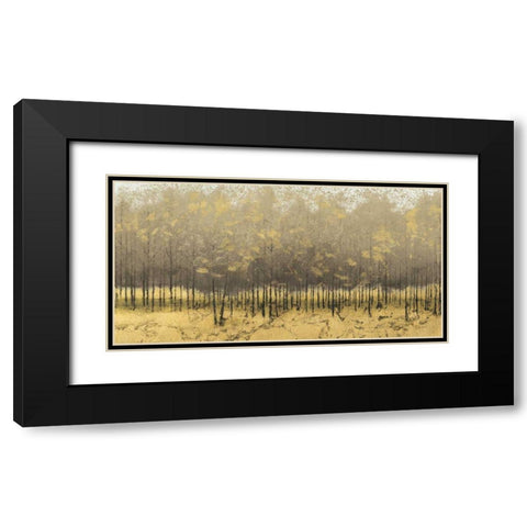 Golden Trees III Taupe Black Modern Wood Framed Art Print with Double Matting by Wiens, James