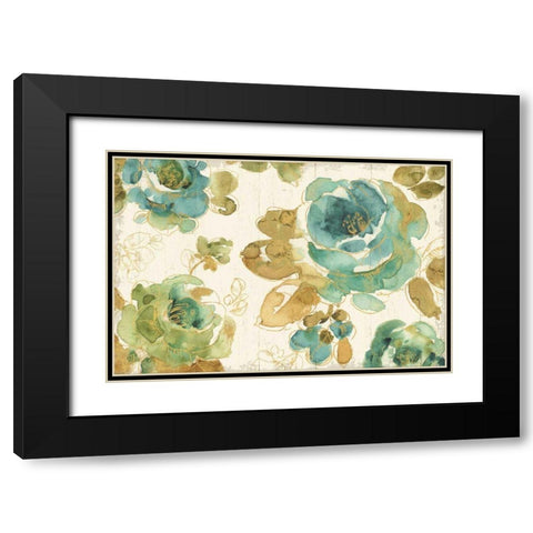 My Greenhouse Roses I on Wood Cream Black Modern Wood Framed Art Print with Double Matting by Audit, Lisa