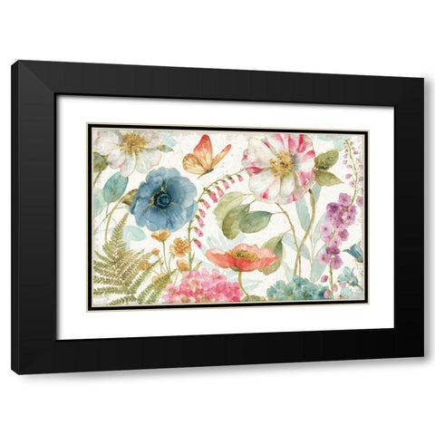 Rainbow Seeds Flowers I on Wood Black Modern Wood Framed Art Print with Double Matting by Audit, Lisa
