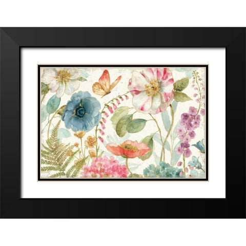 Rainbow Seeds Flowers I on Wood Cream Black Modern Wood Framed Art Print with Double Matting by Audit, Lisa