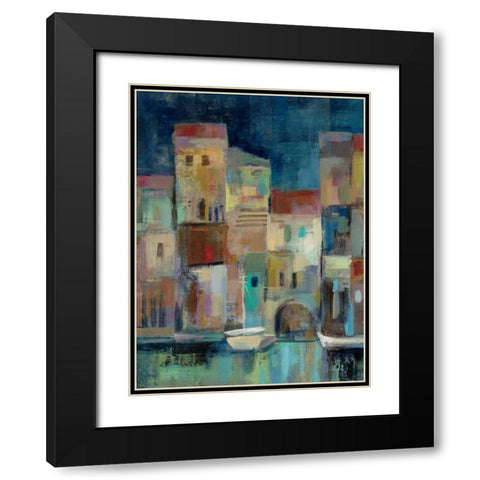 Evening I Port II Black Modern Wood Framed Art Print with Double Matting by Vassileva, Silvia
