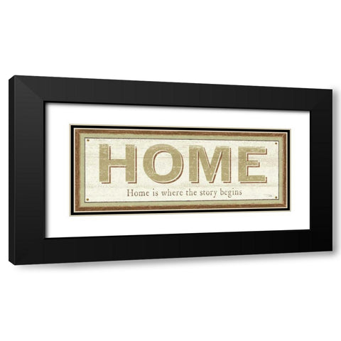 Home Black Modern Wood Framed Art Print with Double Matting by Pela