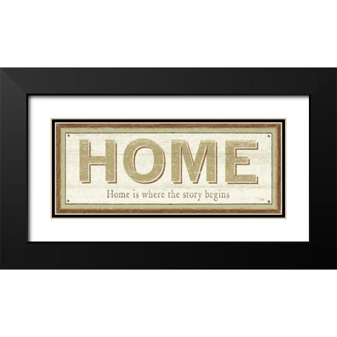 Home Black Modern Wood Framed Art Print with Double Matting by Pela