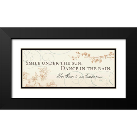 Smile Under the Sun Black Modern Wood Framed Art Print with Double Matting by Pela