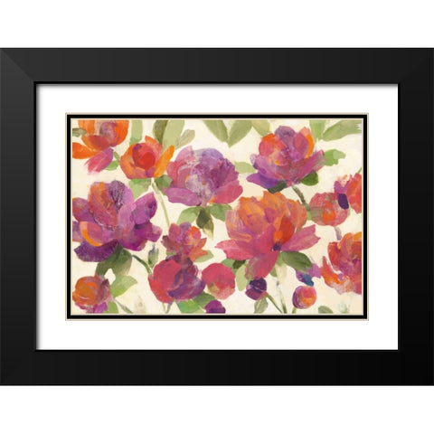 Garden Delight III Black Modern Wood Framed Art Print with Double Matting by Hristova, Albena