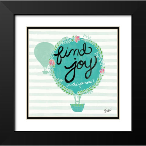 Find Joy Black Modern Wood Framed Art Print with Double Matting by Studio Bella