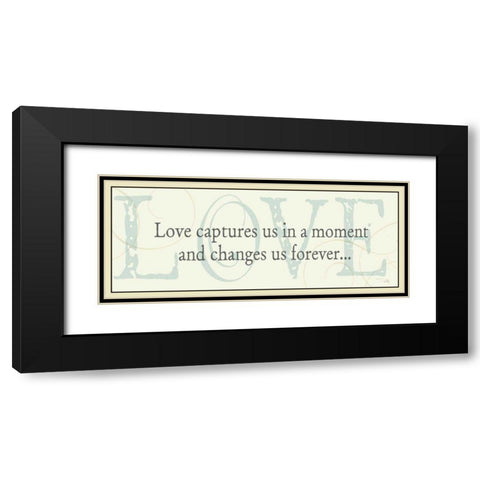 Love Captures Us Black Modern Wood Framed Art Print with Double Matting by Pela