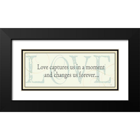 Love Captures Us Black Modern Wood Framed Art Print with Double Matting by Pela