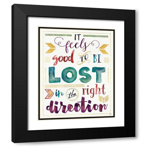 Lost in Words I Black Modern Wood Framed Art Print with Double Matting by Aiken, Jess