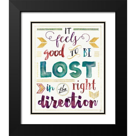 Lost in Words I Black Modern Wood Framed Art Print with Double Matting by Aiken, Jess