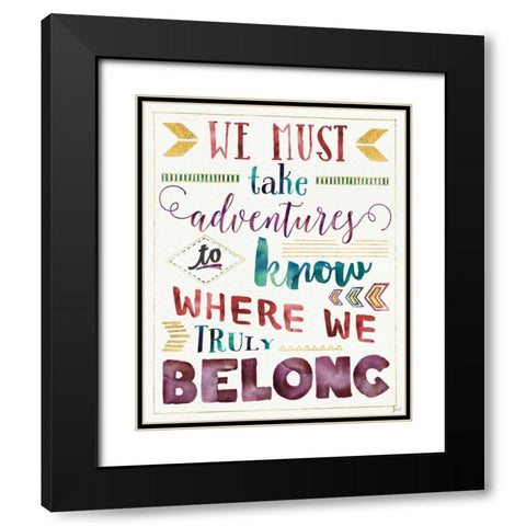 Lost in Words II Black Modern Wood Framed Art Print with Double Matting by Aiken, Jess
