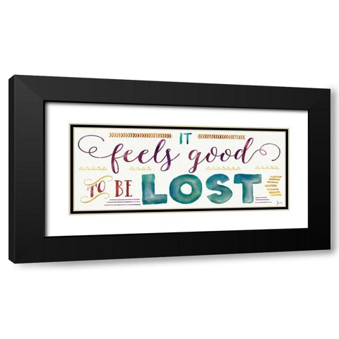 Lost in Words III Black Modern Wood Framed Art Print with Double Matting by Aiken, Jess