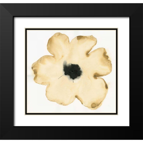Suede Fleur II Black Modern Wood Framed Art Print with Double Matting by Novak, Shirley