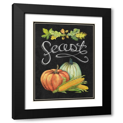 Autumn Harvest II Black Modern Wood Framed Art Print with Double Matting by Urban, Mary