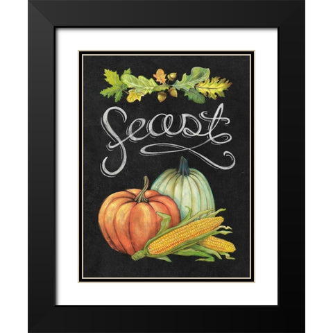 Autumn Harvest II Black Modern Wood Framed Art Print with Double Matting by Urban, Mary