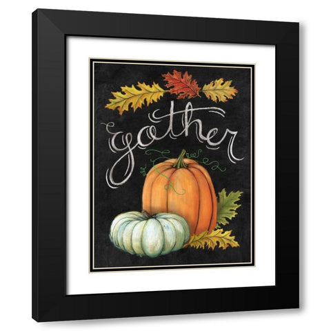 Autumn Harvest III Black Modern Wood Framed Art Print with Double Matting by Urban, Mary