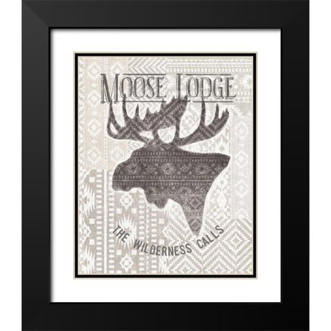 Soft Lodge V Black Modern Wood Framed Art Print with Double Matting by Penner, Janelle