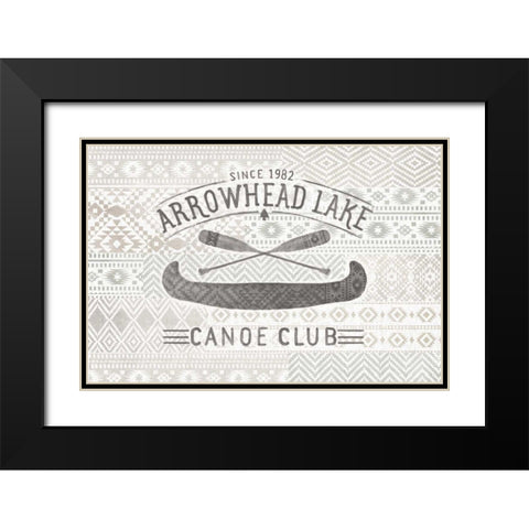 Soft Lodge VII Black Modern Wood Framed Art Print with Double Matting by Penner, Janelle